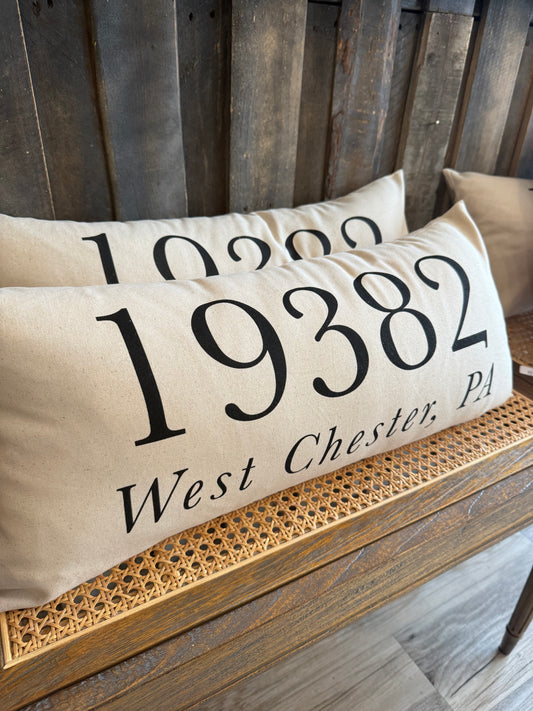 West Chester Zip Code Pillows