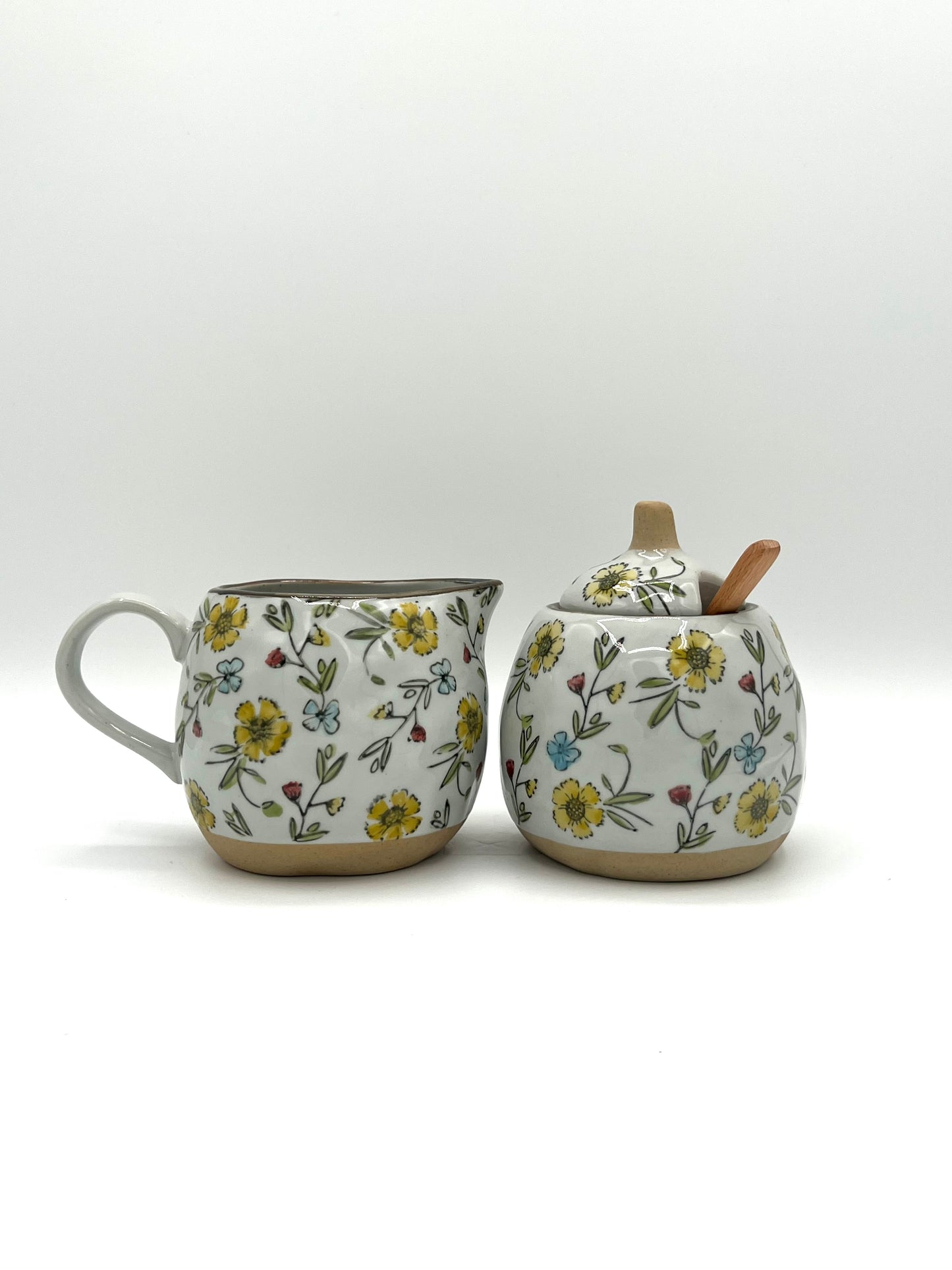 Sugar Pot + Creamer Set